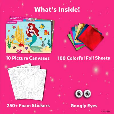 Disney Princesses Art Kit | No Mess Foil Craft Art Kit (ages 4-9 old)