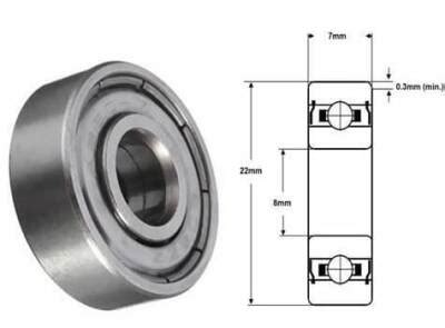 8mm Bearing 608zz Motorobit - Motorobit.com