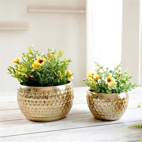Honeycomb Metal Planter, Set – Behoma