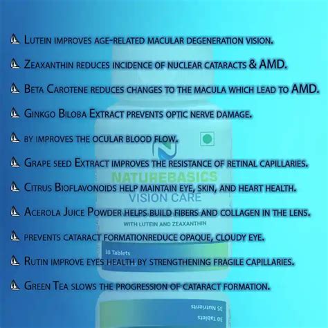 Naturebasics Eye Care Tablets For Eyesight Improvement