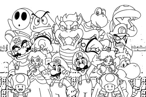 Printable Super Mario Bros Coloring Pages