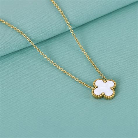 Buy White Shell Clover Gold Necklace For Women Online