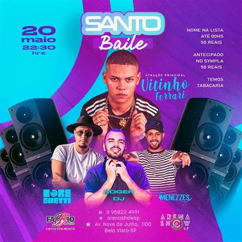 SANTO BAILE OPEN BAR COM VITINHO FERRARI NO ARENA SHOW SP , Arena show ...