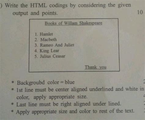 write the html coding please - Brainly.in
