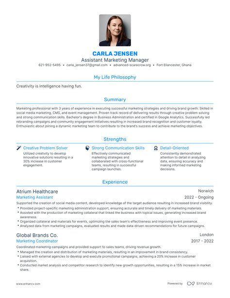 Marketing Manager Resume