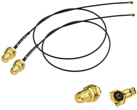 Bingfu Bulkhead Mount WiFi Antenna Cable 20cm 8 inch 2-Pack for Intel ...