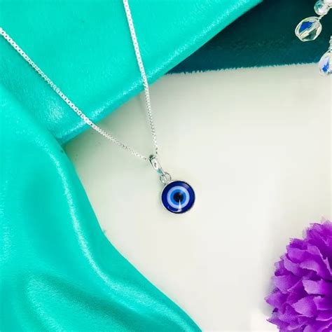 Silver Evil Eye Chain Pendle for women certifier 925 pure silver Silver ...