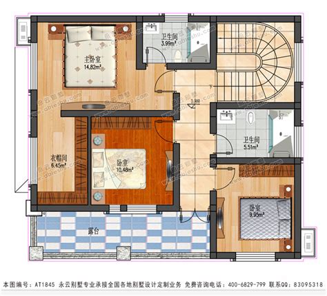 2021最新款现代90平米30万新农村私人二层简约小独栋别墅设计施工图纸 - 我爱建房网