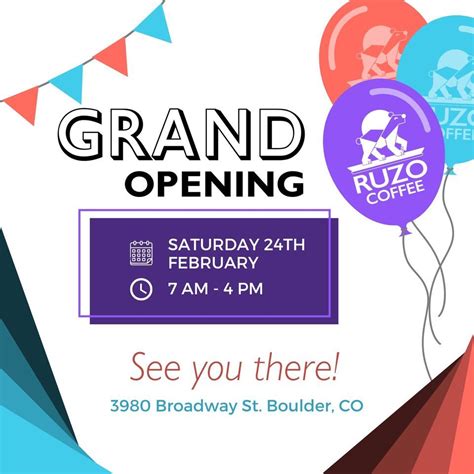 Ruzo Coffee’s Grand Opening, 3980 Broadway St. Unit 104, Boulder, CO ...