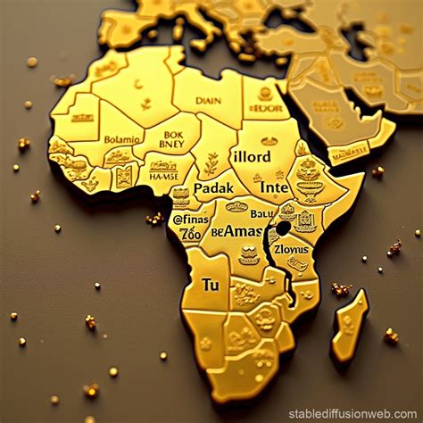 africa map into dollar gold coin yellow color it is a coin circle shape Prompts | Stable ...