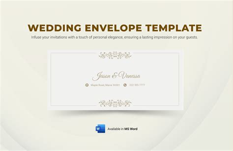 Wedding envelope template word | Beachweddingtips.com