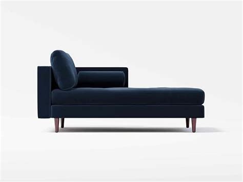 MODERN WAVE Scott Velvet Chaise Lounge Day Bed Sofa Bench 3 Seater ...