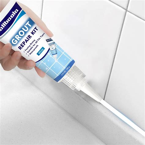 Tile Grout Repair Kit, 2 Pack White Grout Filler Tube, Grout Repair for ...