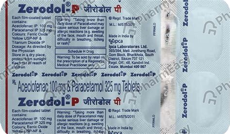Zerodol P Strip Of 10 Tablets: Uses, Side Effects, Price & Dosage ...