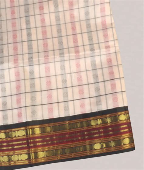 Buy Off - White Silk Cotton Saree T586540