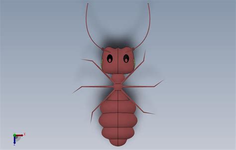 扭头看的蚂蚁3D模型_其他模型下载-摩尔网CGMOL