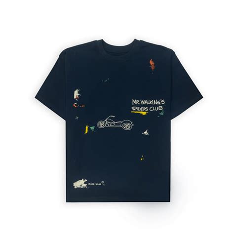 BIKER T-SHIRT IN NAVY [UNISEX] – JAYWALKING