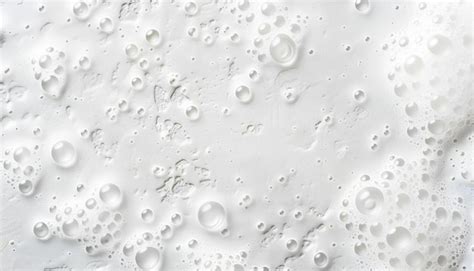 White foam with bubbles on grey background top view | Premium AI ...