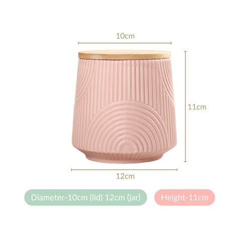 Modern Ceramic Storage Jar With Lid Set of 2 Online - Premium Jar With ...