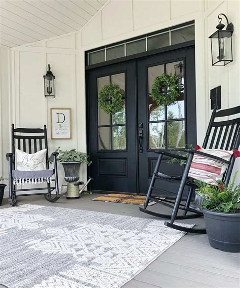 Double Black Front Doors with Glass - Soul & Lane