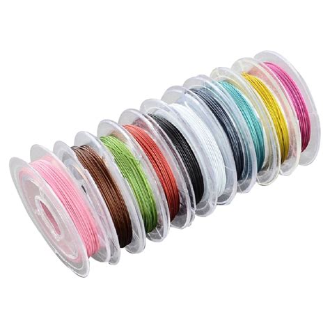 Buy Jewellery Making Coated Steel Tiger Tail Beading Gear Wire online ...