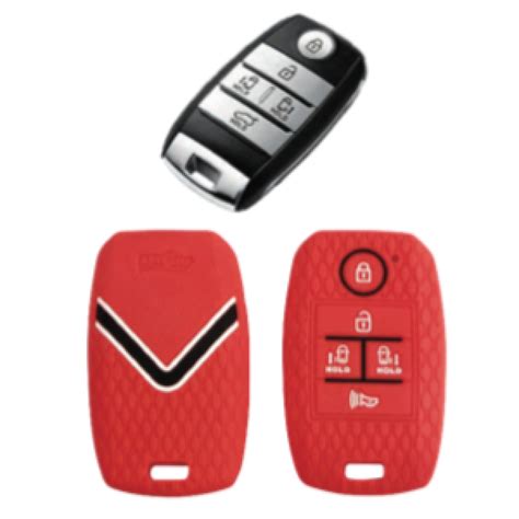KeyCare KC-51 Key Cover Silicone For Carnival (5 Button Smart Key) (Red ...