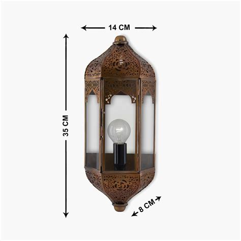 Buy HOMESAKE Contemporary Brown Metal Wall Light from Homesake at just ...