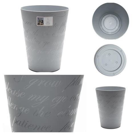 Bloem Medium (8-25-Quart) 11-in W x 14-in H Cement Gray Plastic Planter ...
