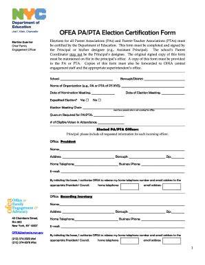 Nomination Form Template For Elections | pdfFiller