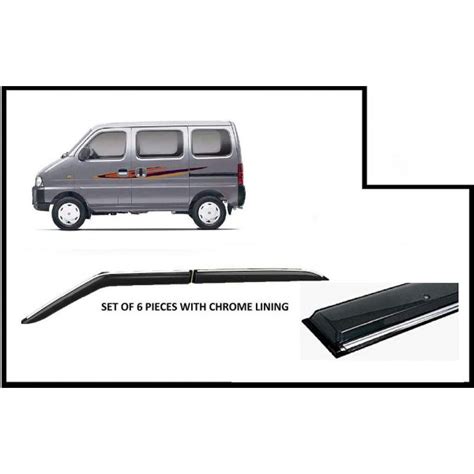 Alpine Premium Quality Door/Sun Rain Visor Guard for Eeco With Chrome ...