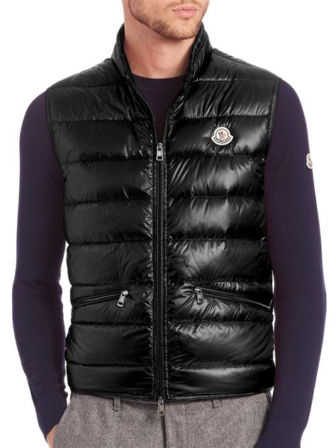 Moncler Synthetic Gui Puffer Vest in Black for Men - Lyst