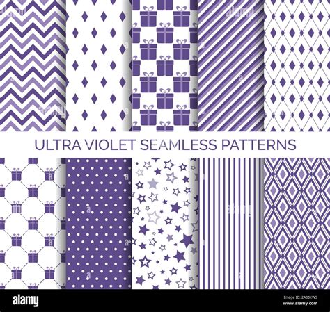Ultra violet color seamless vector patterns Stock Vector Image & Art ...
