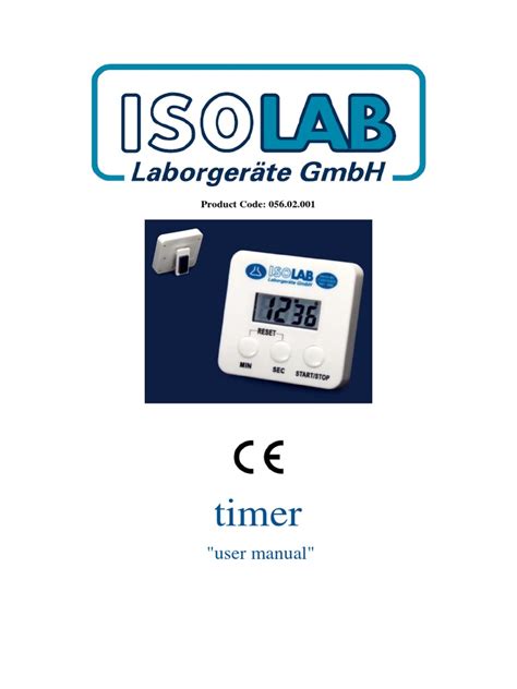 Timer: "User Manual" | PDF