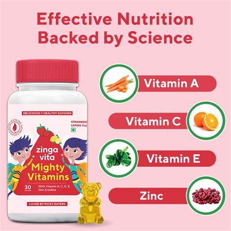 Buy ZINGAVITA MULTIVITAMIN FOR KIDS WITH ESSENTIAL VITAMINS MINERALS 30 ...
