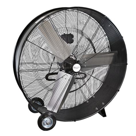 Comfort Zone 36-in 2-Speed Indoor Black Industrial Fan at Lowes.com
