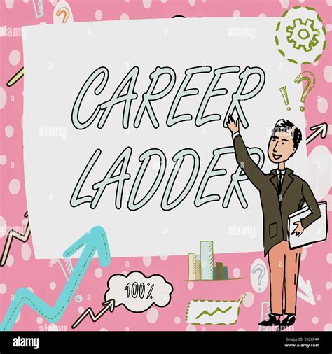 Conceptual caption Career Ladder. Word Written on Job Promotion Professional Progress Upward ...