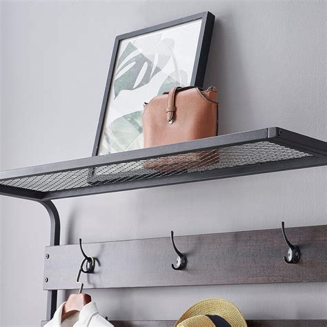 Buy Entryway Coat Rack Bench, Modern Hall Tree with Storage Bench, Wood ...