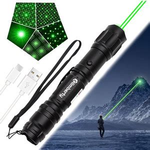 Verilux High Power Green Laser Pointer with USB Rechargeable Flashlight ...