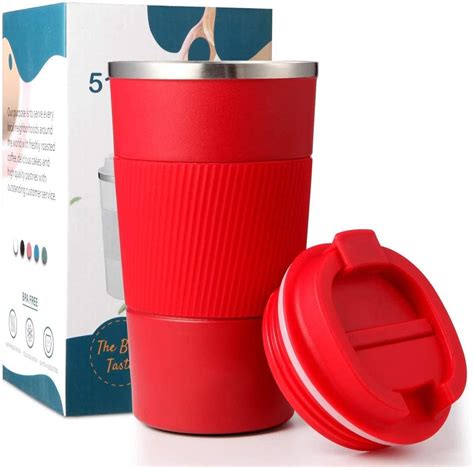 PDDFALCON Stainless Steel Costa Mug with Lid 250ml Brown, Golden and ...