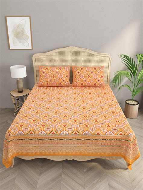 Double King Bedsheet with 2 Pillow Covers – Houseofgulab