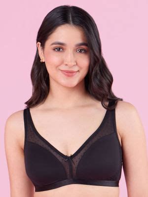 Buy Nykd By Nykaa Glass Neckline Cotton Support Bra NYB280 Black Online
