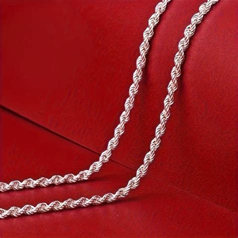 Twist Rope Chain Sexy Necklace Hip Hop Style Sparkling Basic Chain ...