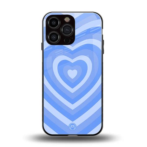 Y2K Blue Hearts Aesthetic Phone Cover for Iphone 13 Pro Max | Glass ...