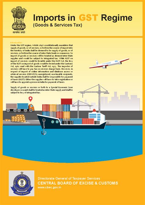 Imports in GST Regime - Introduction Under the GST regime, Article 269A ...