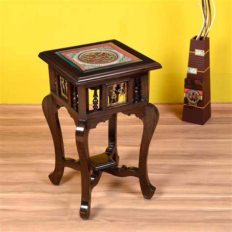 KARMA END TABLE TEAK – Nilambur Furniture