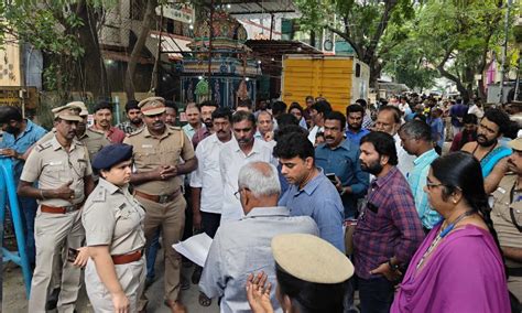 Tension in Arumbakkam as residents oppose demolition of 40-year-old ...