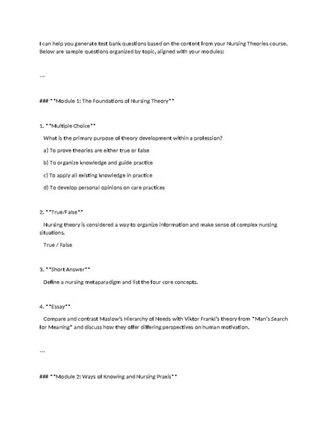 Theory mid term review - wer - I can help you generate test bank ...