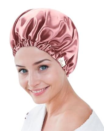 MAWLY Luxury Satin Silk Hair Bonnet Cap for Sleeping with | for Women ...