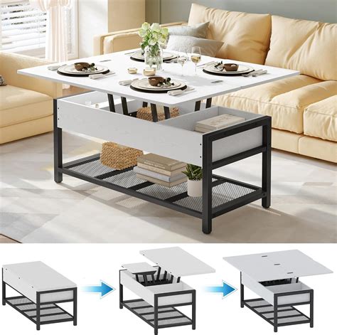 Amazon.com: Yusong Lift Top Coffee Table with Storage 3 in 1 Coffee ...
