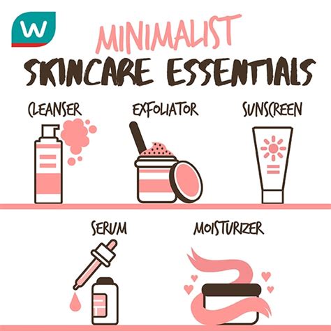 Minimalist skincare routine with essentials